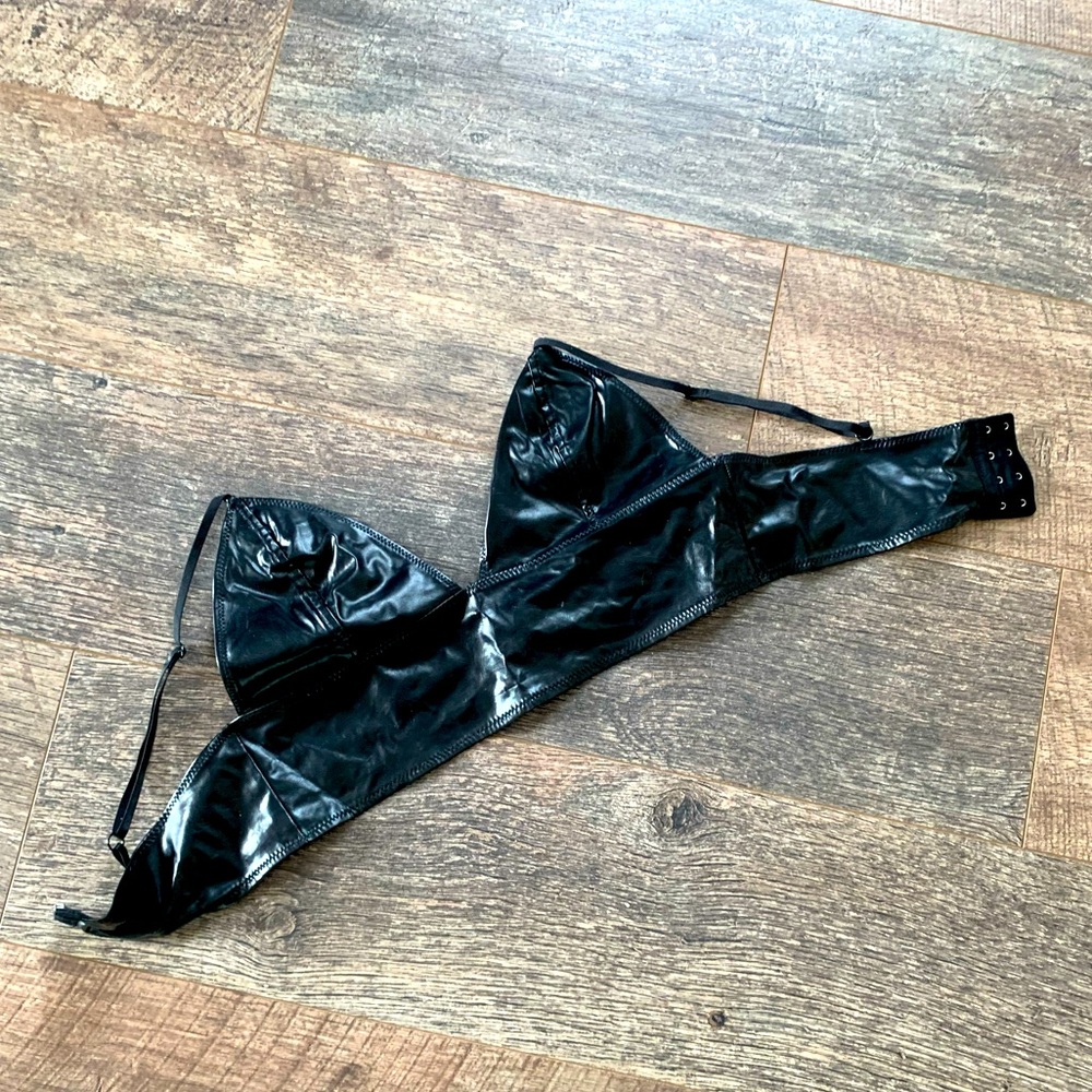 Brand new wet look Triangle top